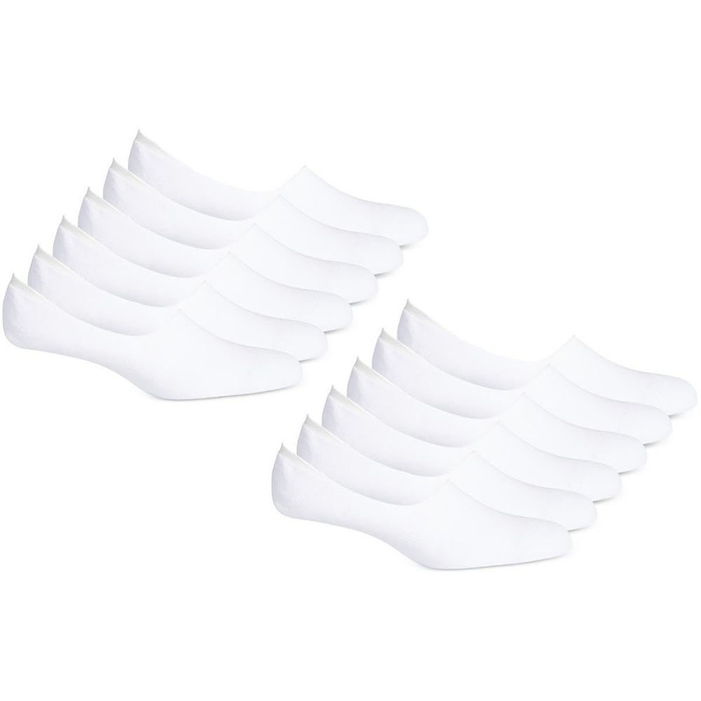 Club Room Mens 12PK Cushioned No Show Socks White 10-13